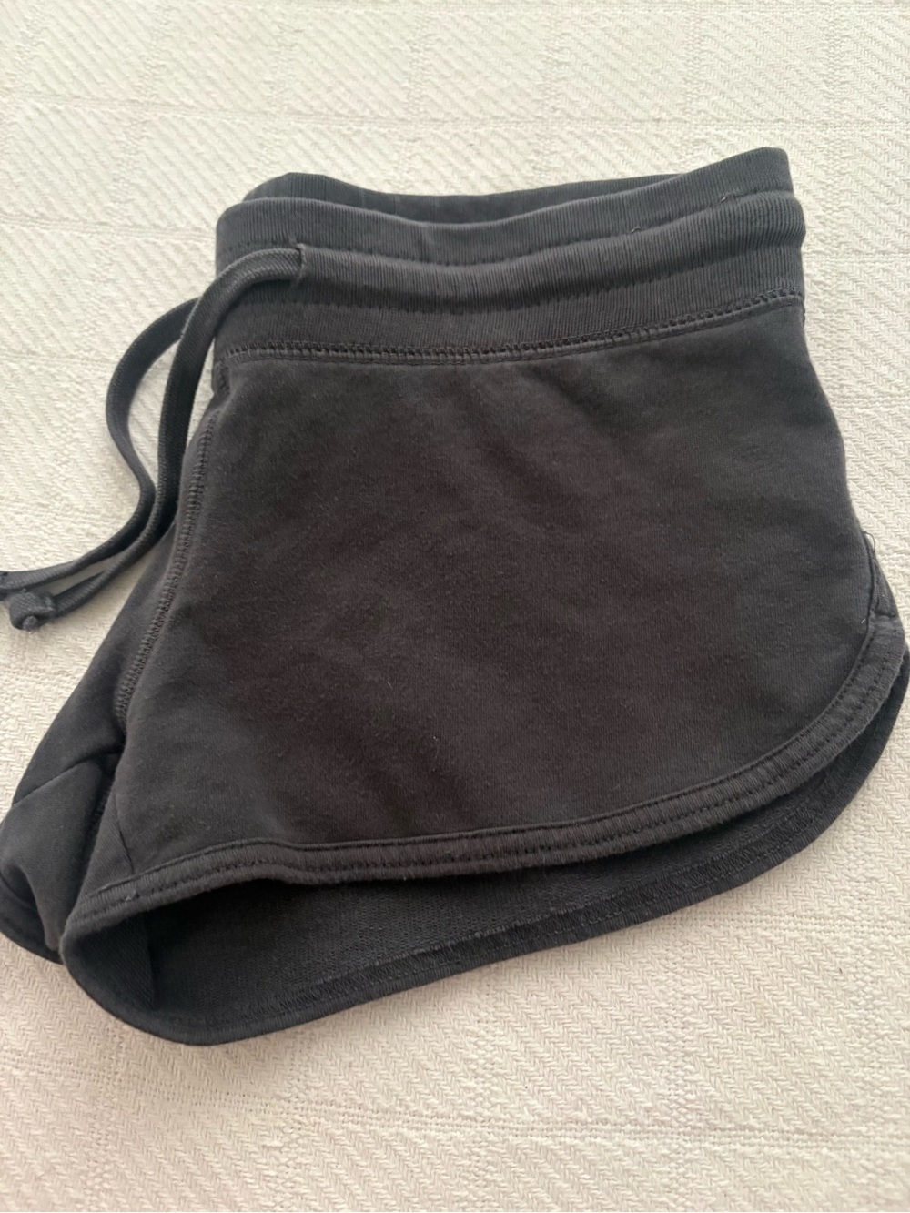 Brandy Melville Black Curved-Hem Athletic Shorts